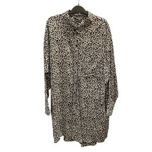 Whistles Black Helena Fuzzy Squares Shirt Dress Size 10 NWOT